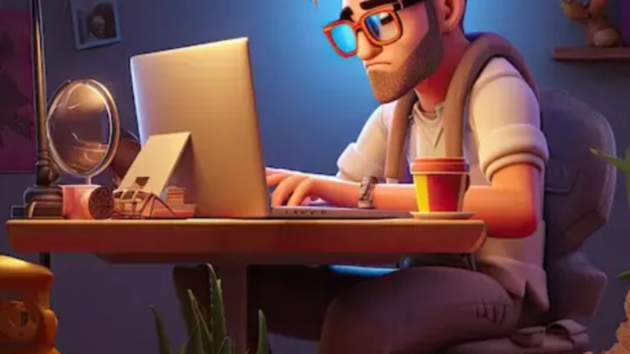 3d-illustration-male-character-working-desk-with-laptop